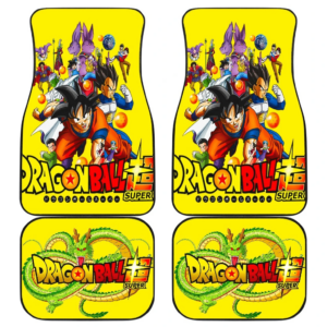 DB Characters With Dragon Yellow Dragon Ball Car Floor Mats UBC041905