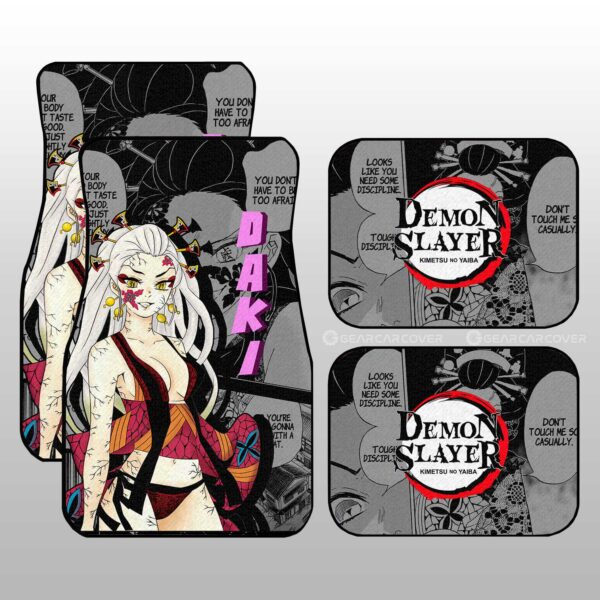 Daki Car Floor Mats Custom Demon Slayer Anime Mix Manga Gifts For Fans