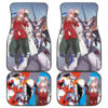 Darling In The Franxx Anime Captain Zero Two And The Strelitzia Together Car Floor Mats