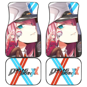 Darling In The Franxx Anime Pretty Captain Zero Two White Fanart Car Floor Mats