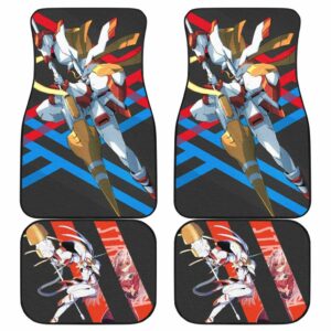 Darling In The Franxx Anime Strelitzia And Zero Two XX Mirror Car Floor Mats