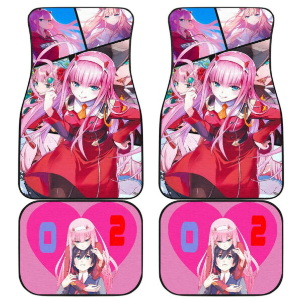 Darling In The Franxx Anime Zero Two Anime Moments Love Hiro Car Floor Mats