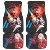 Darling In The Franxx Anime Zero Two Hair Flip And Strelitzia Car Floor Mats