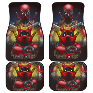 Deadpool And Pooh Car Floor Mats Movie Fan Gift H031120