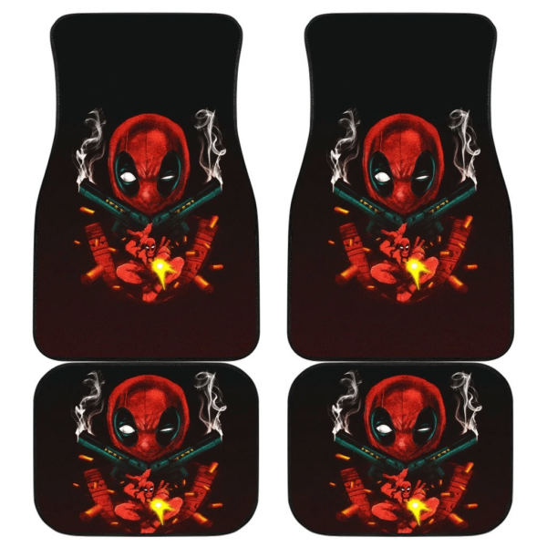 Deadpool Gun Logo Thug Car Floor Mats 191021