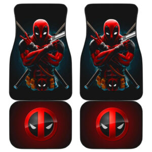 Deadpool with Guns Logo Marvel Car Floor Mats 191021