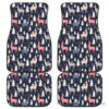 Deers Winter Christmas Pattern Front And Back Car Mats 045109 T1120