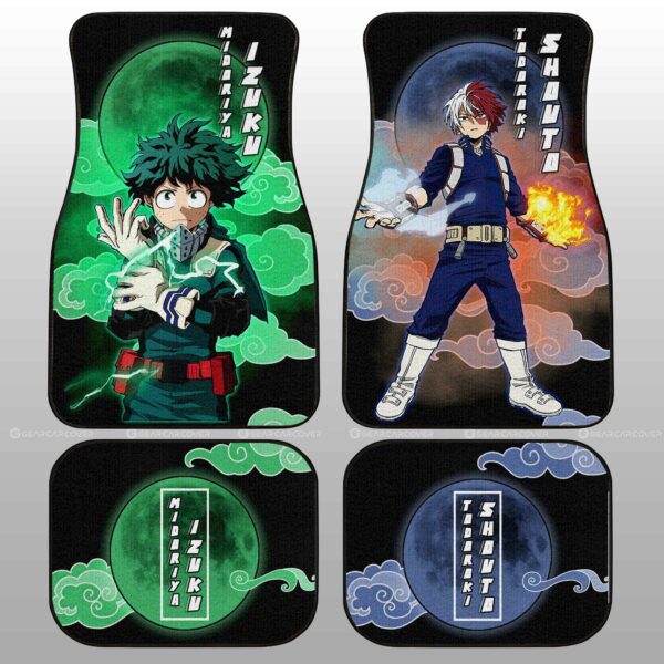 Deku And Shouto Car Floor Mats Custom My Hero Academia Anime Car Accessories