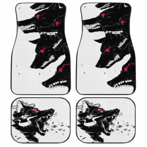 Demon Black Wolf Car Floor Mats Custom Wolf Car Accessories