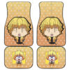 Demon Slayer Anime Car Floor Mats – Cute Chibi Agatsuma Zenitsu Crying Yellow Cloak Patterns Car Mats