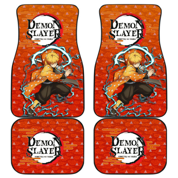 Demon Slayer Anime Zenitsu Sleeping Lightning Breath Power Car Floor Mats