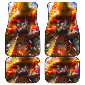 Demon Slayer Battle Car Floor Mats UBC032901