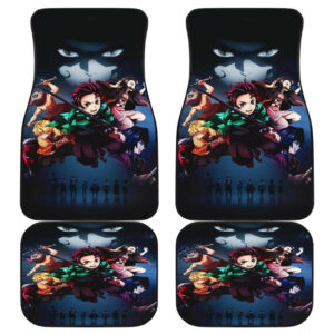 Demon Slayer Kimetsu No Yaiba Anime in black theme Car Floor Mats 191021