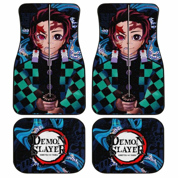 Demon Slayer Tanjiro Car Floor Mats Custom Face Anime Car Accessories