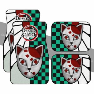 Demon Slayer Tanjiro Hanafuda Car Floor Mats Custom Anime Car Accessories