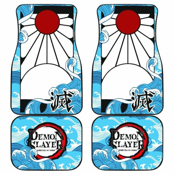 Demon Slayer Tanjiro Hanafuda Earring Car Floor Mats Manga Anime