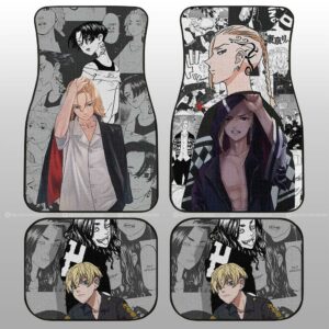 Draken And Mikey Car Floor Mats Custom Gifts Idea For Tokyo Revengers Anime Fans