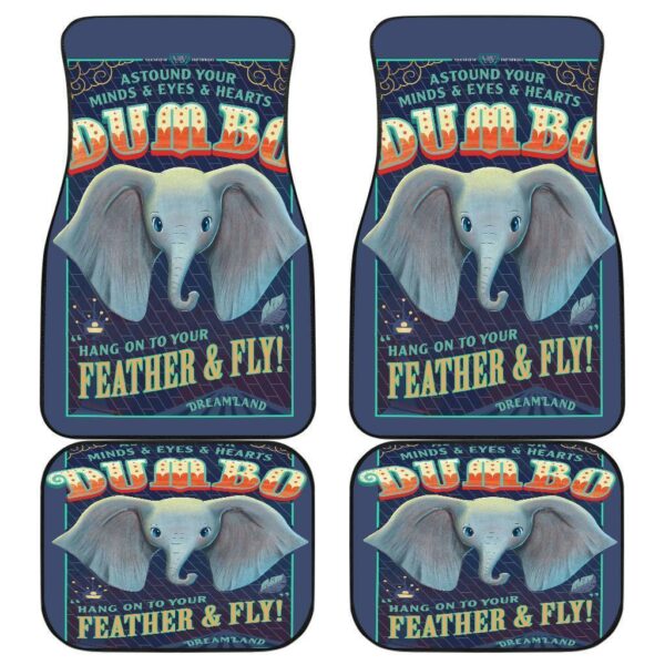 Dumbo Poster Feather & Fly Car Floor Mats