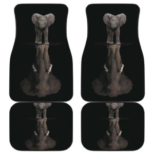 Elephant Amazon Forest in black theme Car Floor Mats