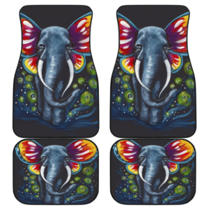 Elephant Art Colorful Car Floor Mats Amazing Gift