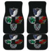 Emblems Attack On Titans in black theme Car Floor Mats 191018