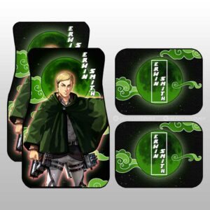 Erwin Smith Car Floor Mats Custom Attack On Titan Anime Gifts For Fans