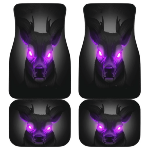 Evil Deer Purple Eyes in Dark theme Car Floor Mats 191022