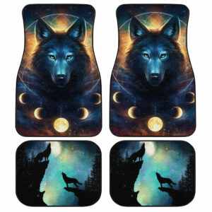 Fantasy Wolf Moon Dreamcatcher Galaxy Car Floor Mats