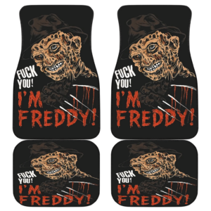 Freddy Krueger Fuck You Car Floor Mats Movie Fan Gift H063020