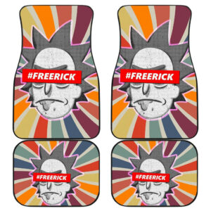 #FreeRick Head Spiral Retro Rick And Morty Car Floor Mats UBC041504