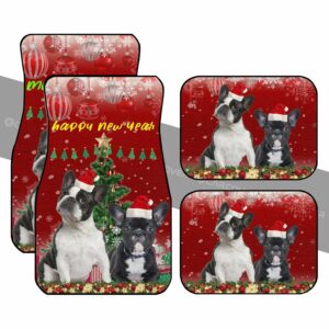 French Bulldogs Christmas Dog Car Floor Mats Custom Car Interior Accessories