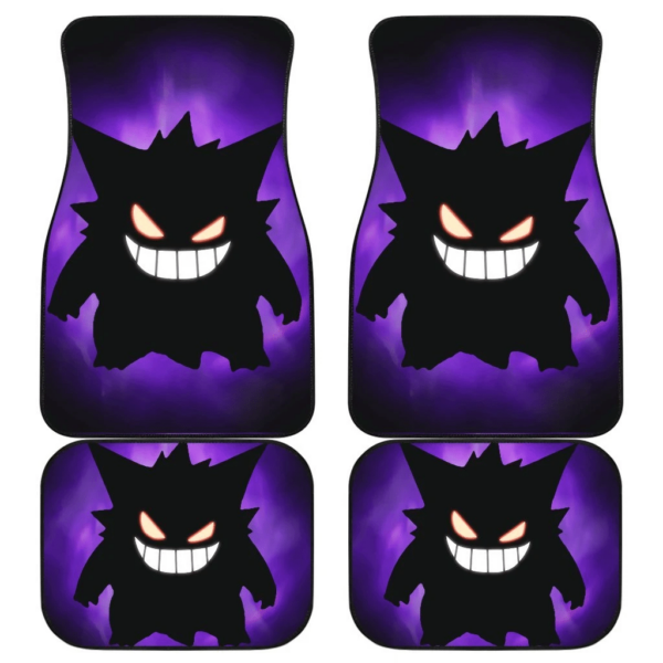 Gengar Pokemon Anime in black theme Car Floor Mats 191022