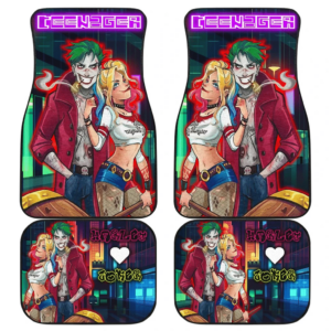 Horror Movie Teenager Joker And Harley Quinn Modern City Fanart Car Floor Mats