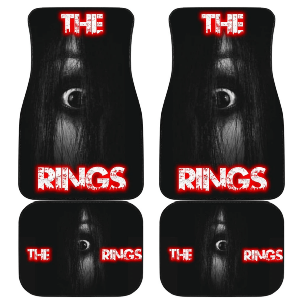 Horror Movie The Rings Eye Black White Car Floor Mats