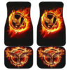 Hunger Game Logo on Fire Car Floor Mats 191023