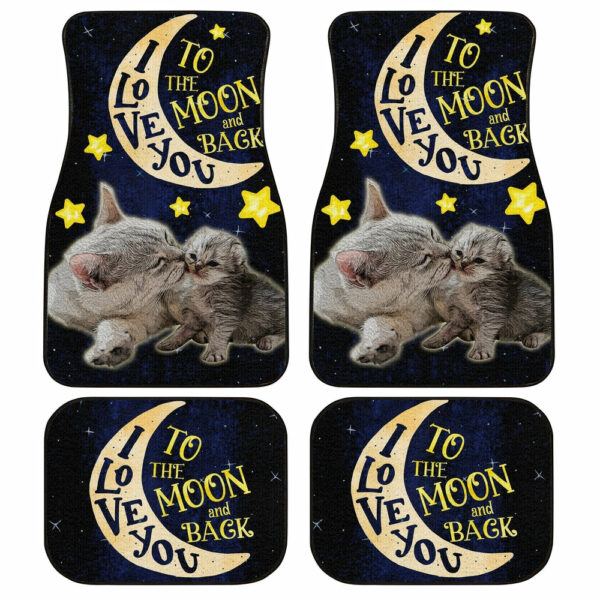 I Love You To The Moon And Back Cat Car Floor Mats Custom Car Accessories Gifts Idea