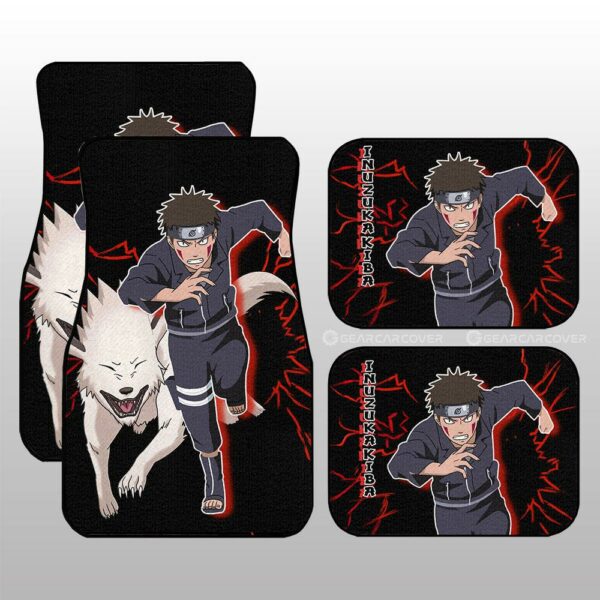 Inuzuka Kiba Car Floor Mats Custom Naruto Anime Gifts For Fans