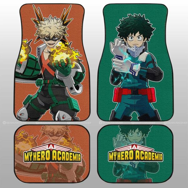 Izuku And Katsuki Car Floor Mats Custom My Hero Academia Main Anime Hero Gifts For Fans