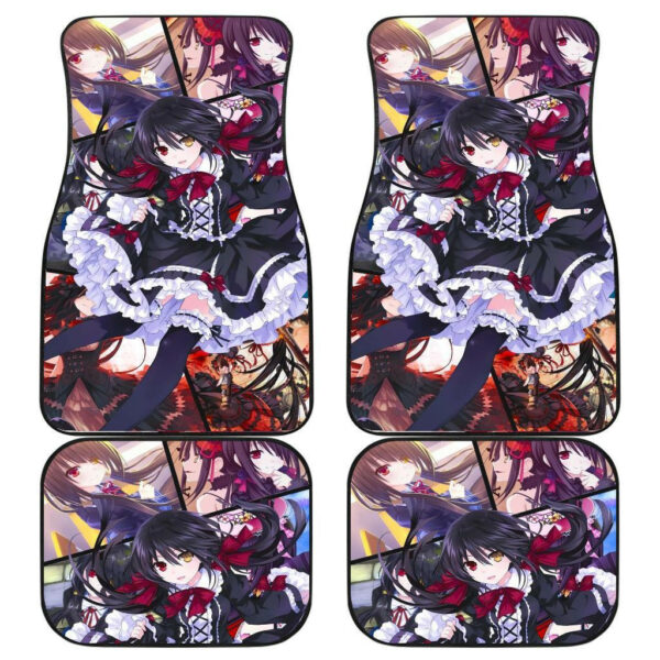 Japanese School Girl Anime Black Car Floor Mats 191017