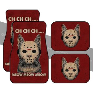 Jason Mask Cat Car Floor Mats Custom Halloween 2021 Car Accessories