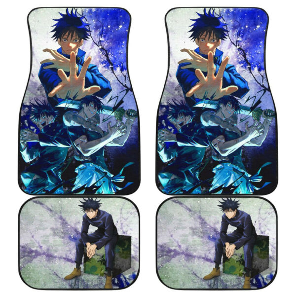 Jujutsu Kaisen Anime Megumi Power Fighting Blue Theme Car Floor Mats NA070504