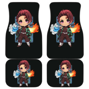 Kimetsu No Yaiba Anime Car Floor Mats Tanjiro Kamado H1223