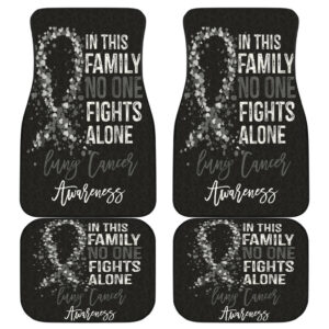 Lung Cancer No One Fights Alone Car Floor Mats H042620