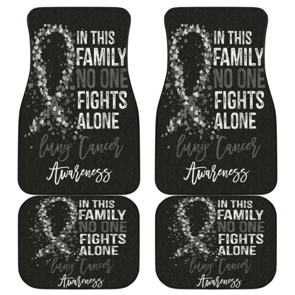 Lung Cancer No One Fights Alone Car Floor Mats H042620